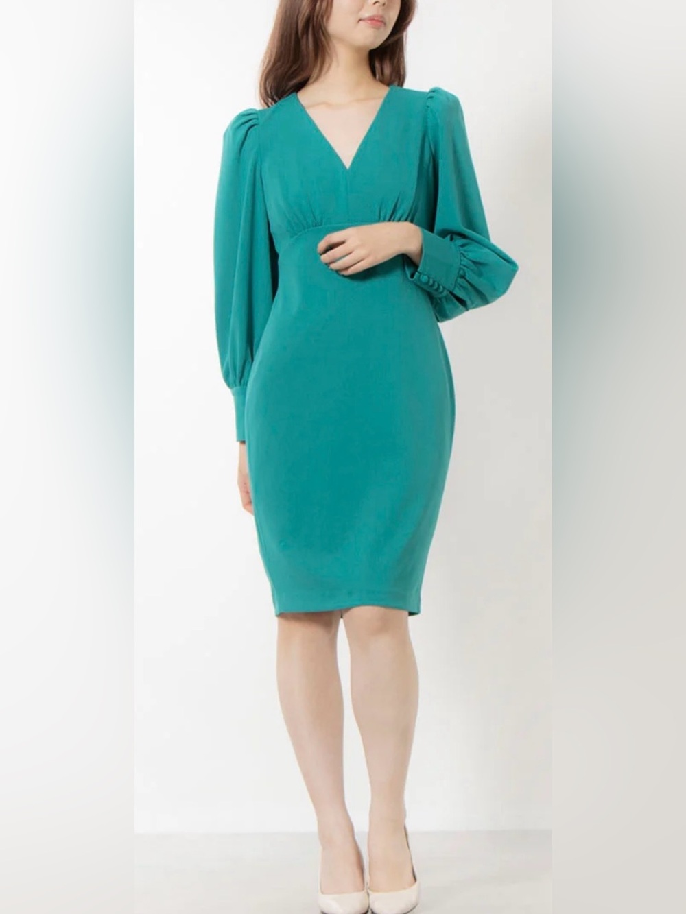 Calvin Klein Puff Sleeve Sheath Dress (Size 6, NWT)